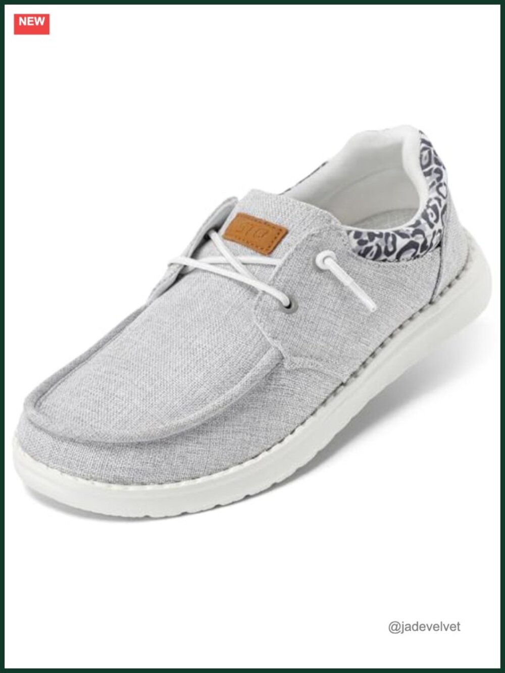 Women's Canvas Slip On Loafers Arch Support Memory Foam Boat Shoes